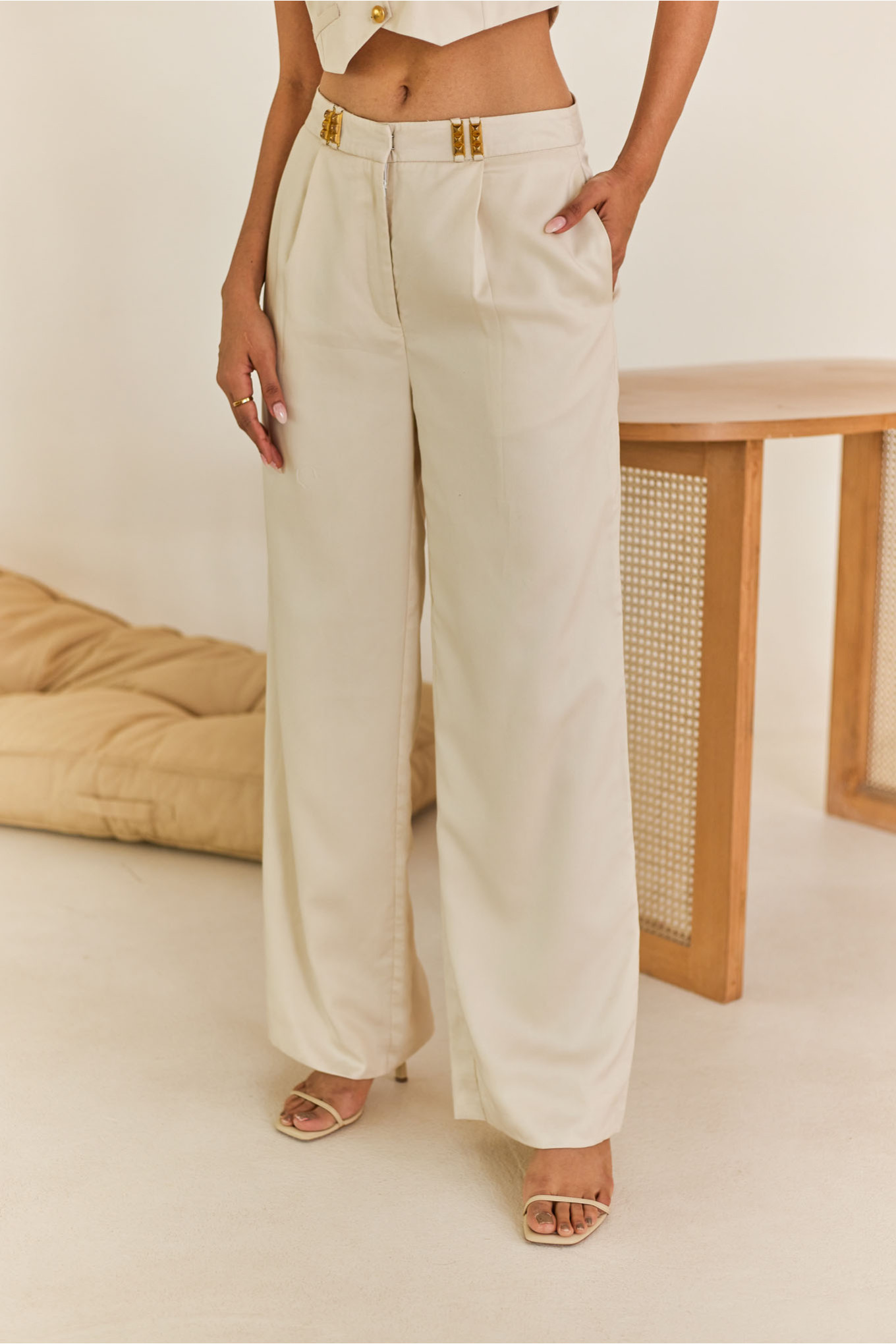 Buy NTX Womens Regular Fit Cotton Trousers Pants NTX17FAWNTXMFawnM  at Amazonin