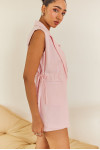 Baby Pink Blazer Linen Set