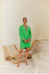 Green Kaftan Short Dress