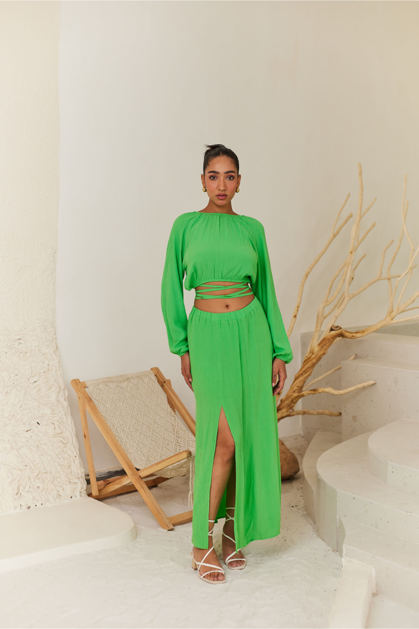 Buy Rare Green ALine Midi Skirt for Womens Online  Tata CLiQ