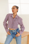 Cropped Checkered Shirt With Crop Top Detail Rfd