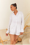 White Shirt With Lace Detail 