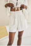 White Co-ord with Bow Blouse
