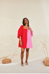 Mini Oversized Dress with Detachable Sleeves