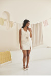 Ivory Skort with Lace Detail