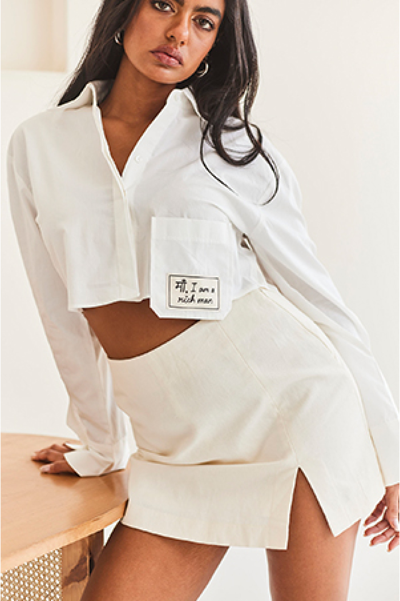 White Shirt With Pocket Detail
