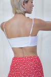 White Crop Top with Lace Rfd