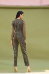 Gold and Silver Party Jumpsuit with Sleeves Rfd