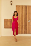 Pink & Red Colour Block Dress