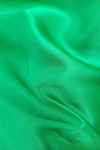 Green Draped Satin Midi Dress