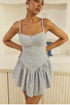Gingham Corsetry-Inspired Dress