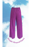 Purple Pleated Pants