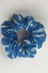 BLUE AND WHITE FISH MAL SCRUNCHIE