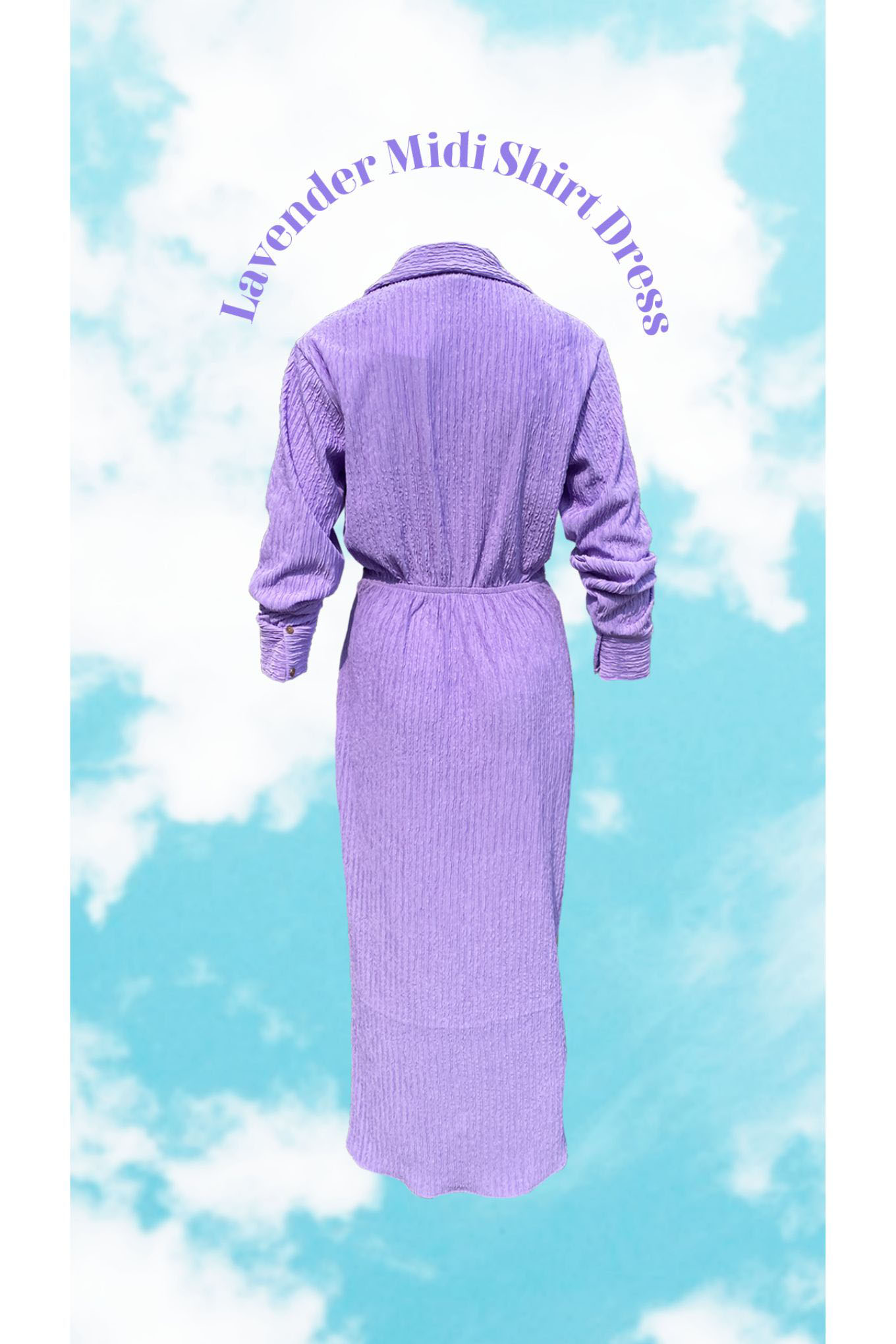 Lilac Ribbed Shirt Dress