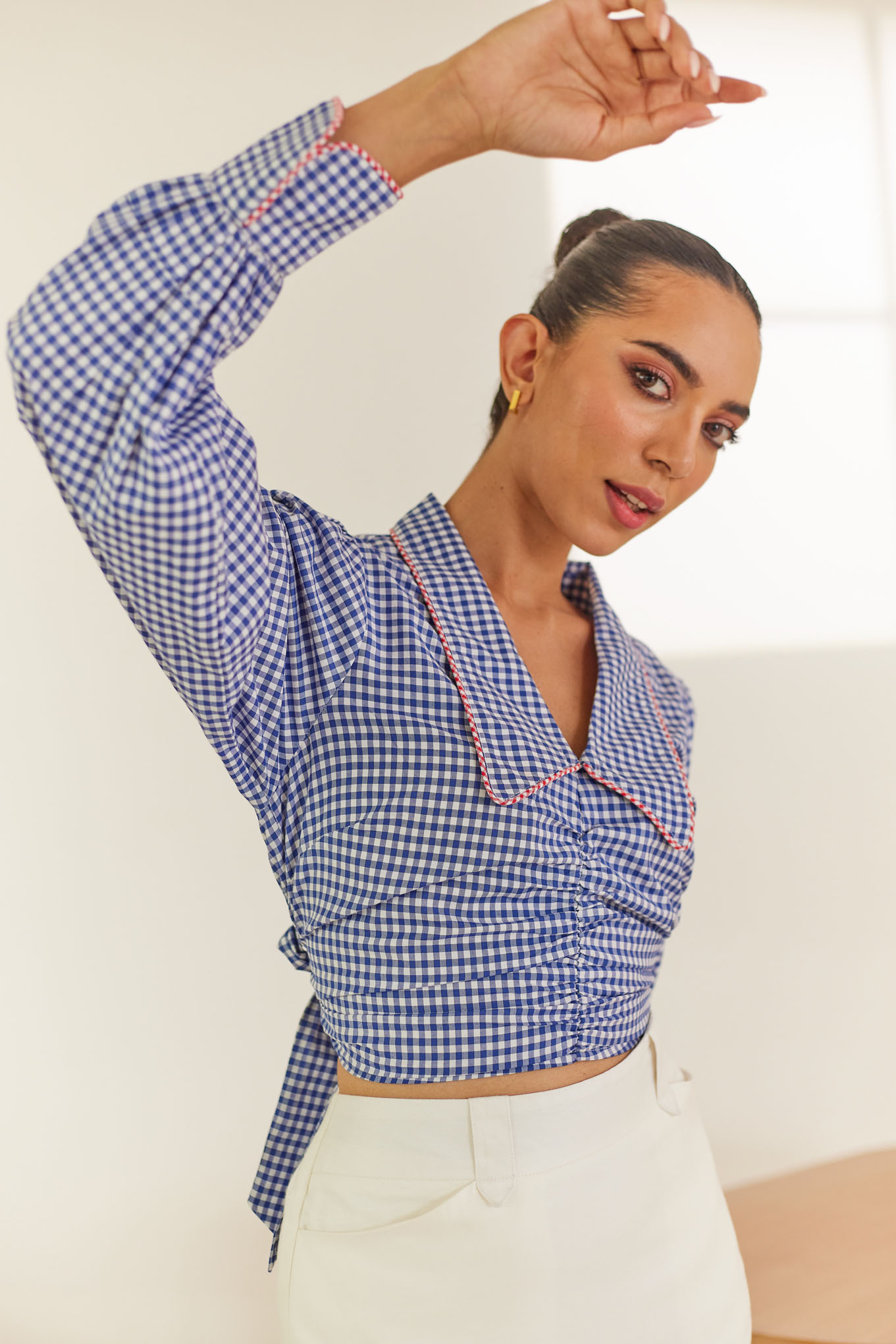 Cute Gingham Cropped Top