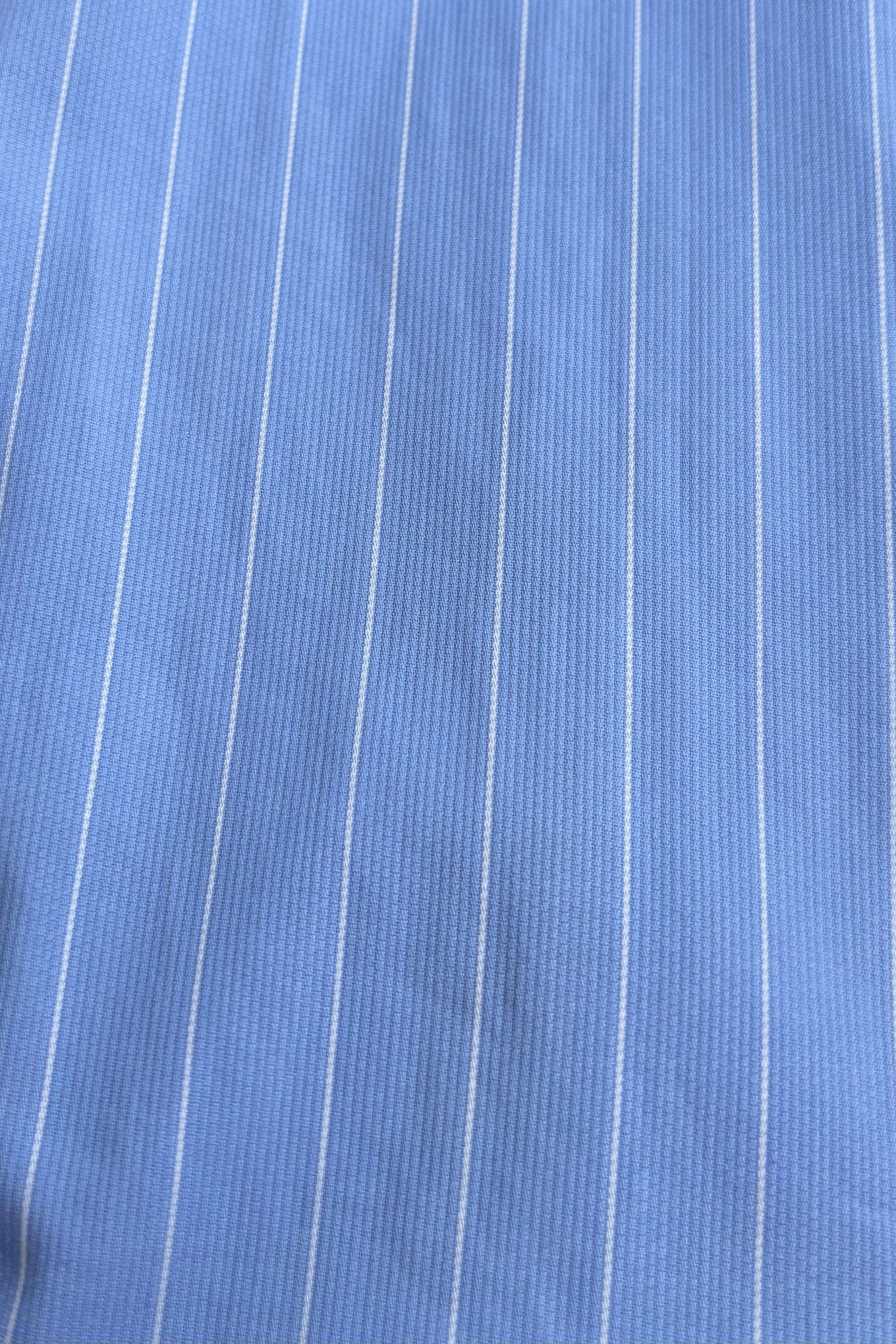 Blue Striped Cropped Shirt