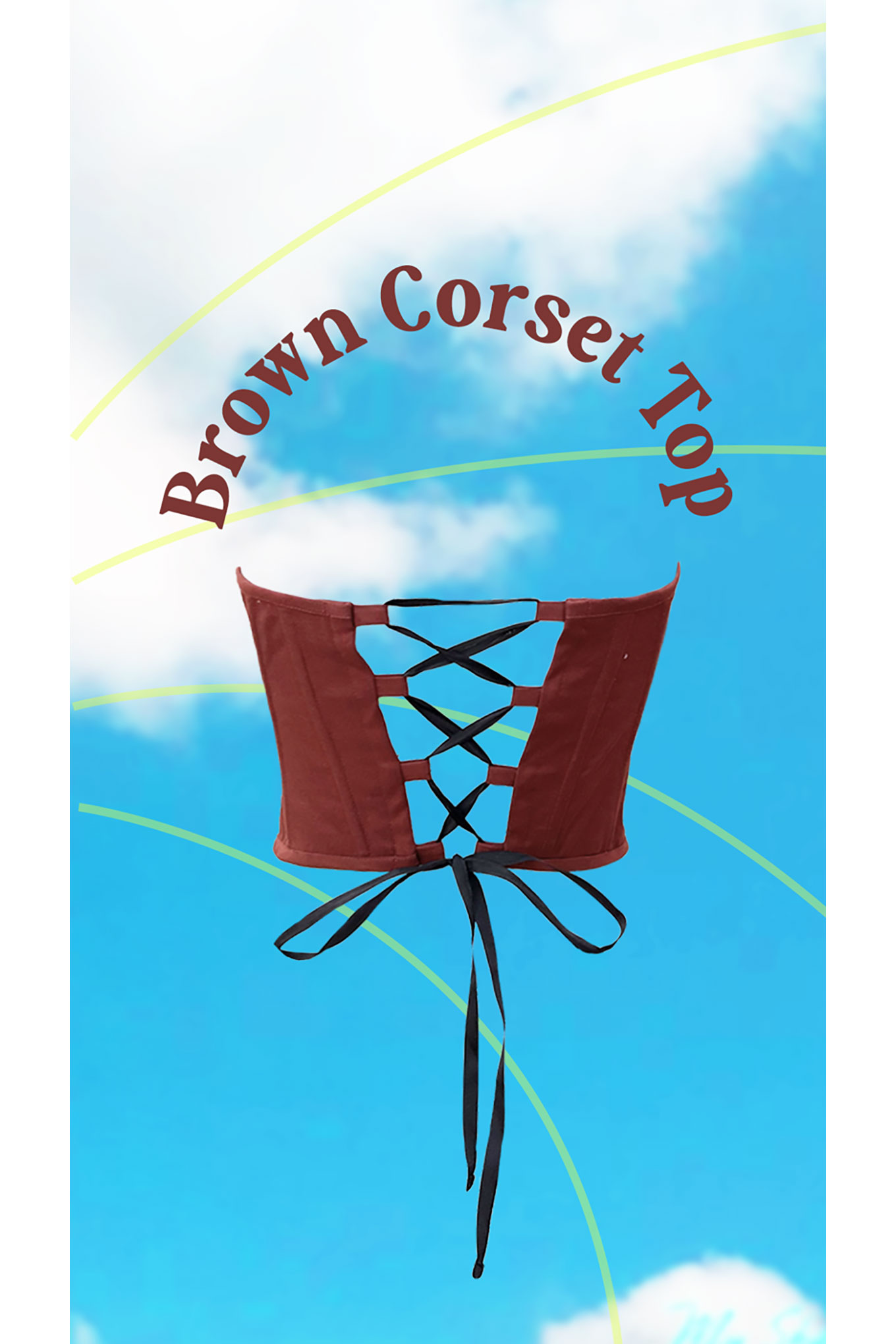 BROWN CORSET TOP