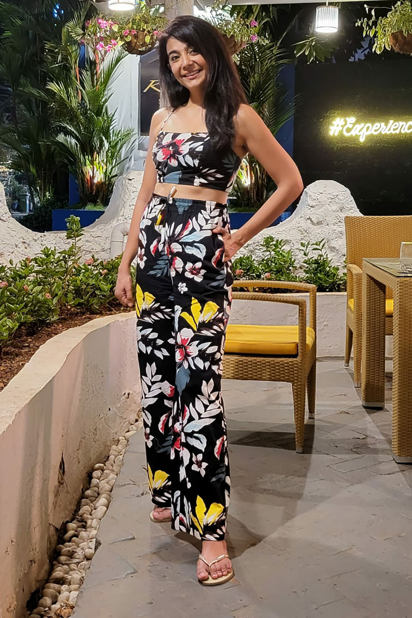 TROPICAL FLORAL PRINTED CO-ORD SET