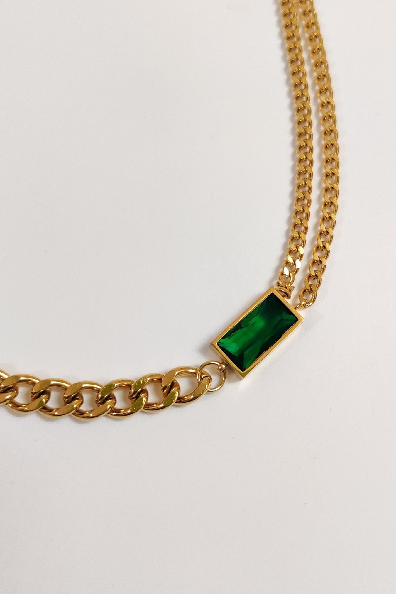 Green Clavicle Necklace