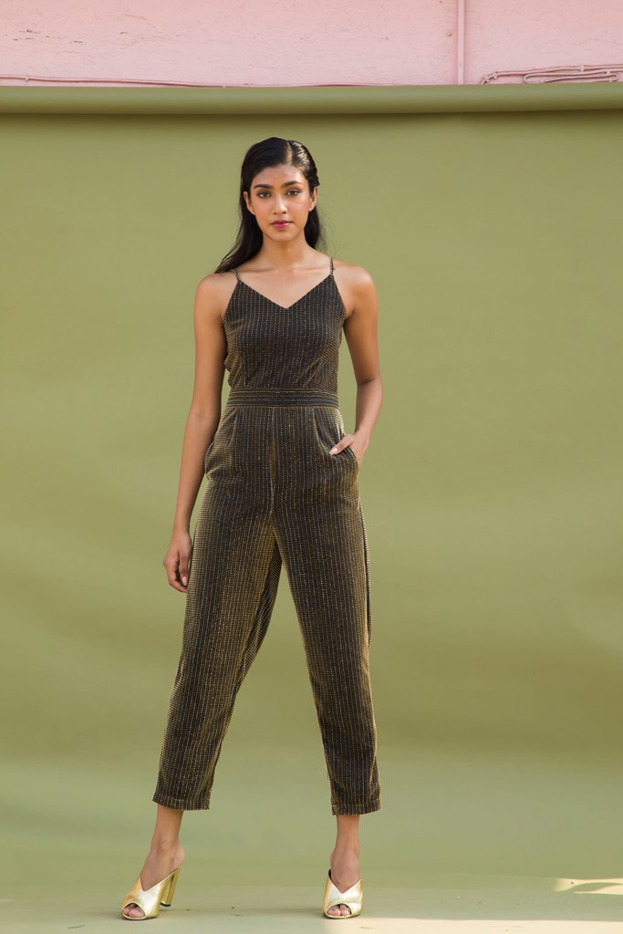Gold and Silver Party Jumpsuit Rfd