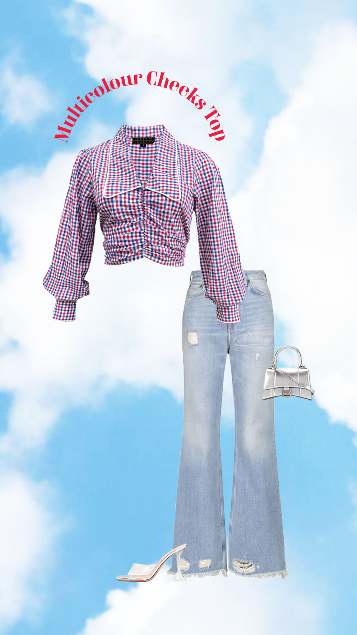 Multicolour Gingham Cropped Top
