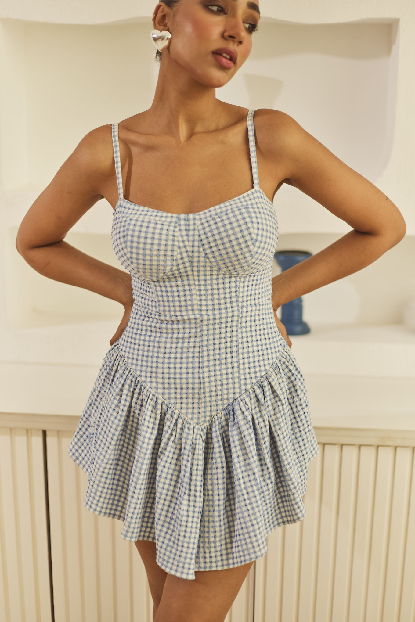 Gingham Corsetry-Inspired Dress RFD