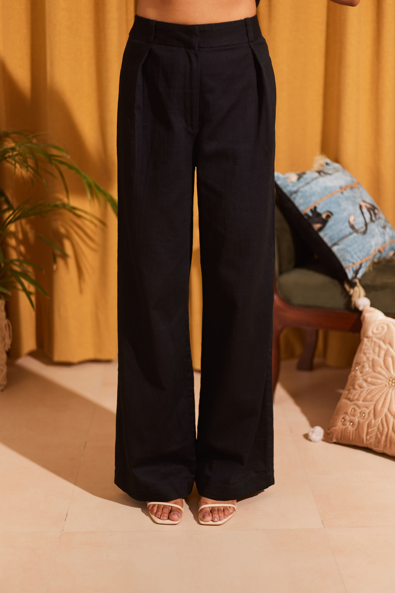 Fashion Women Corporate Office Wear Straight High Waist Belted Pant Trousers  - Black | Jumia Nigeria