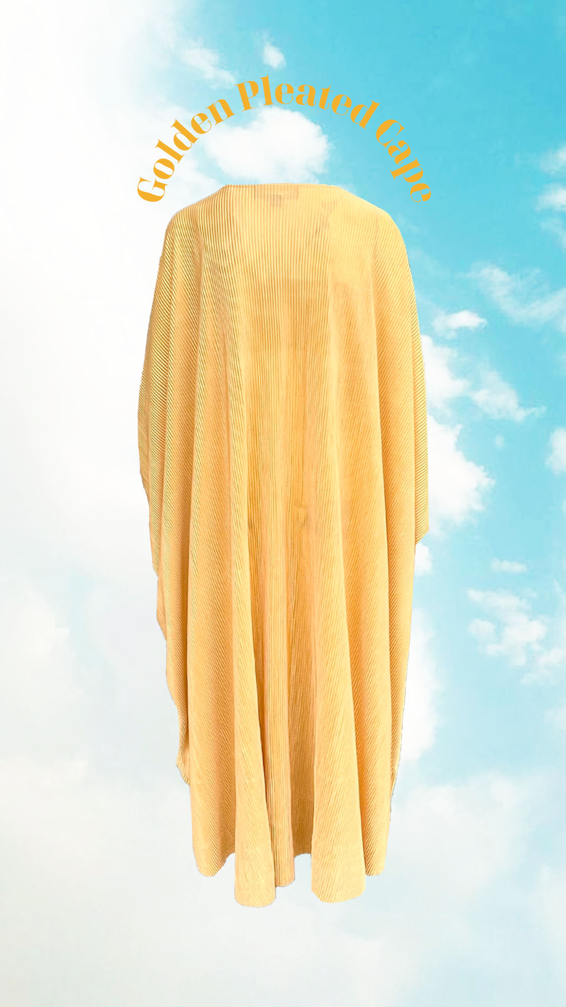 Golden Pleated Cape
