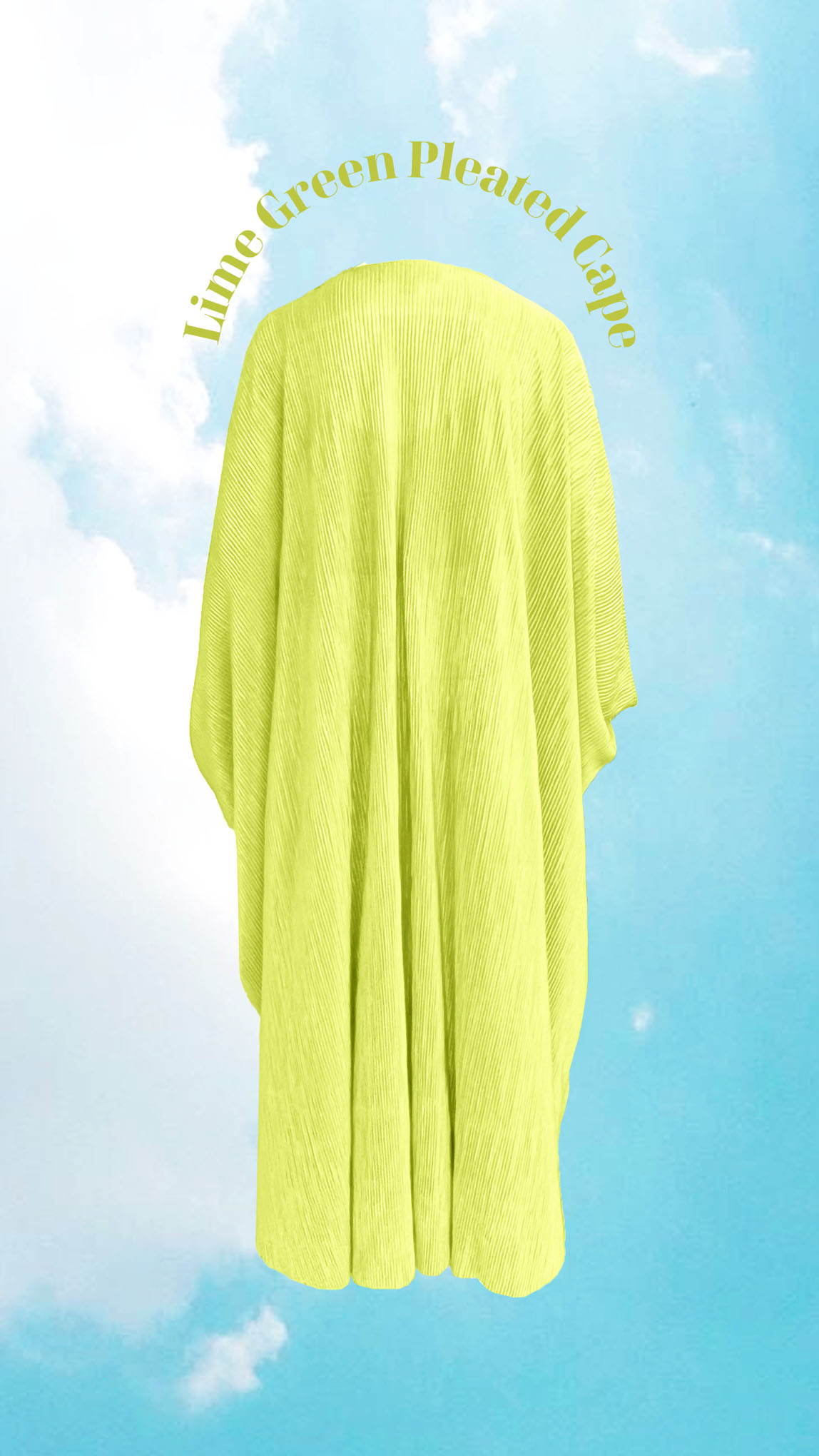 Lime Green Pleated Set with Contrast Top