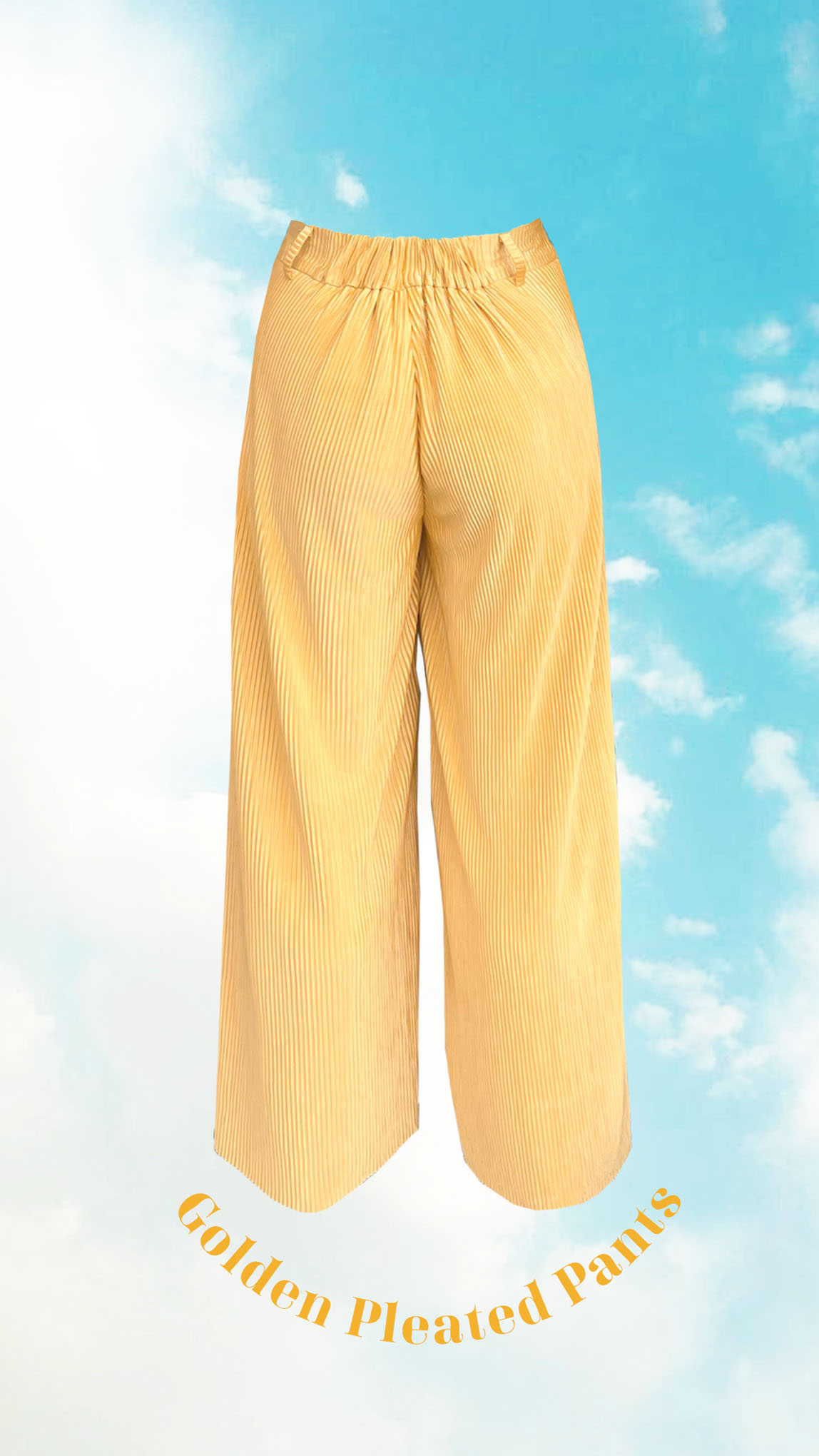Golden Pleated Pants